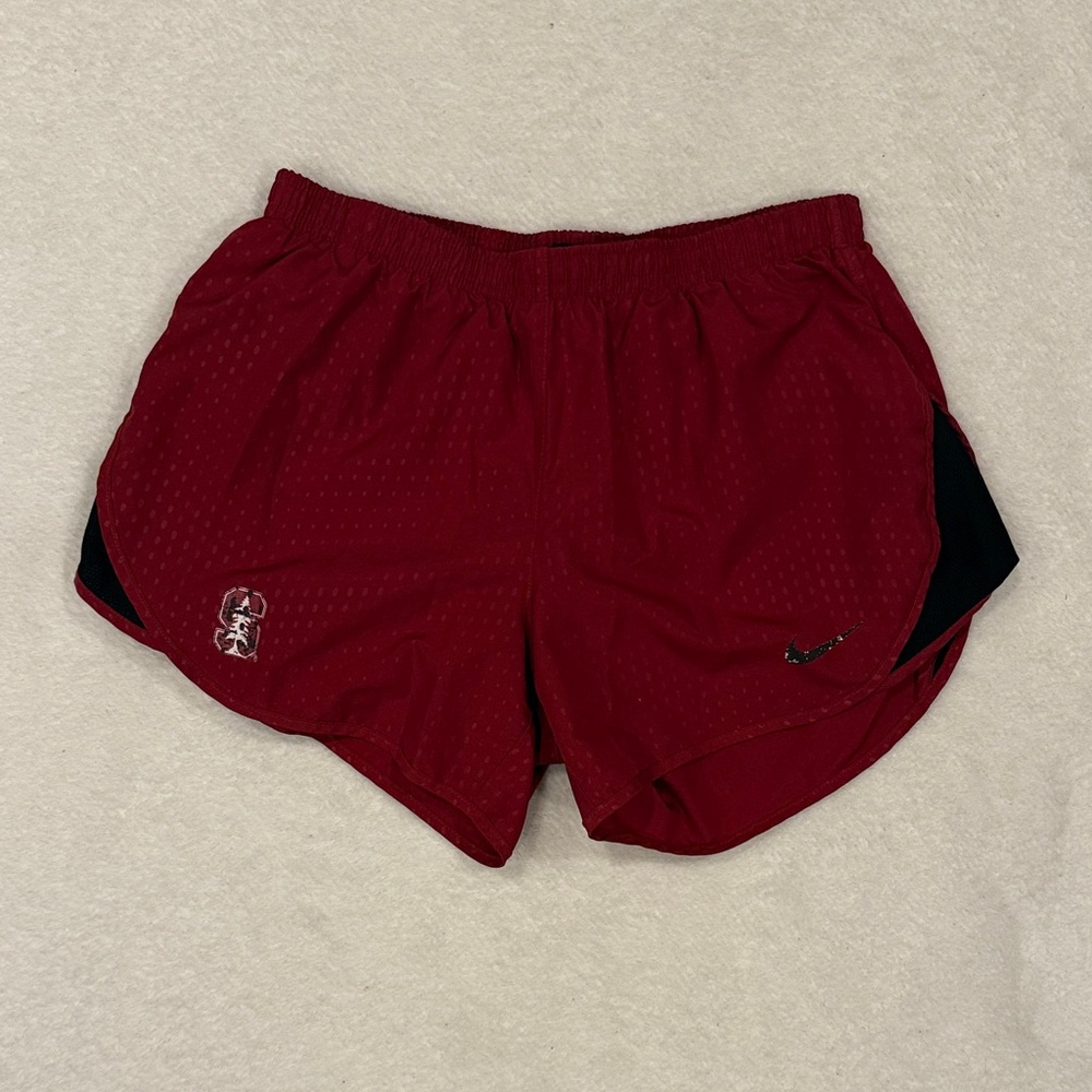 Nike Women's Crimson and Black Stanford University Athletic Running Shorts